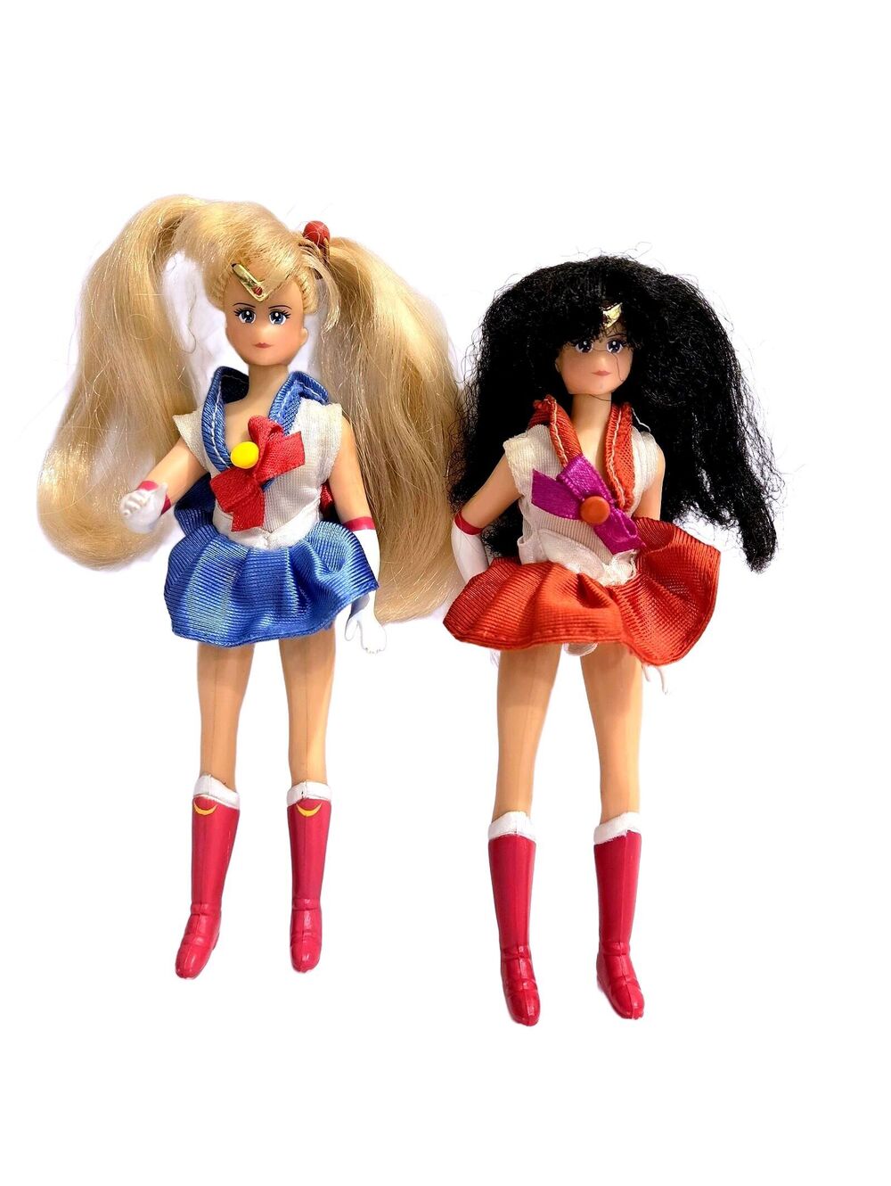 Vintage 1995 Sailor Moon & Sailor Mars Irwin Bandai 6in Doll Lot
